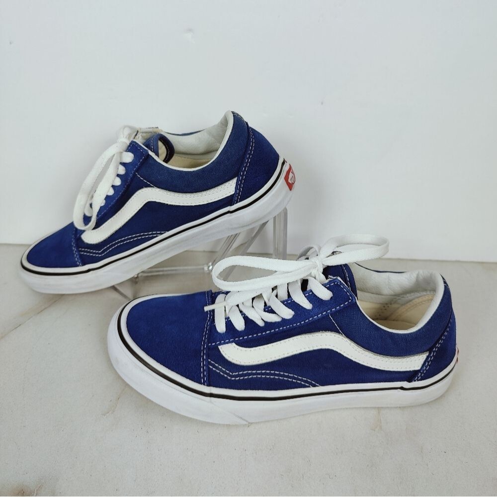 Vans Old Skool Blue Suede Low Skate Shoes Sneakers, 6(M) 7.5(W) - Picture 2 of 11
